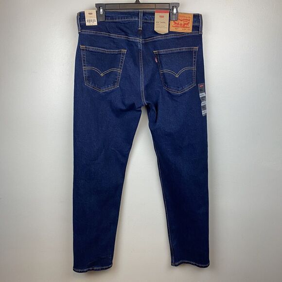 Levis 502 Jeans Mens 34x32 Blue Taper Stretch Denim Regular Fit Zip Fly New - Picture 3 of 14